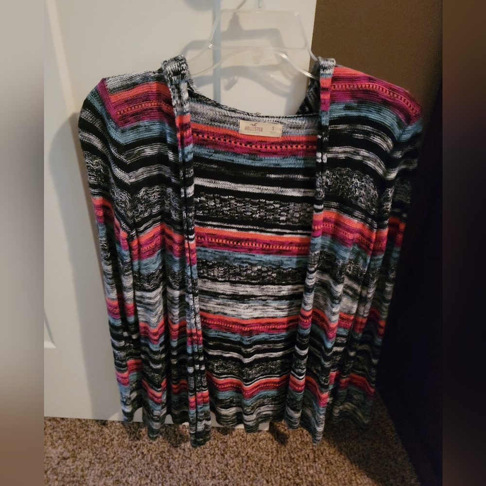 Hollister hooded multi color cardigan